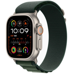 Apple Watch Ultra 2 (2024) GPS + Cellular, 49 мм, корпус из натурального титана, ремешок Alpine зеленого цвета