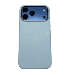 Чехол кожанный HDD Dividing для iPhone 17 Pro Max светло-серый