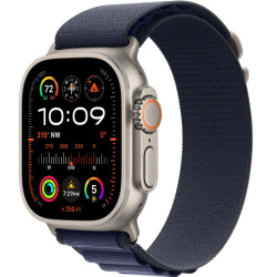 Apple Watch Ultra 2 (2024) GPS + Cellular, 49 мм, корпус из натурального титана, ремешок Alpine темно-синего цвета