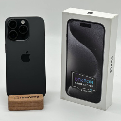Смартфон Apple iPhone 15 Pro 256Гб "черный титан" б/у
