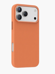 Чехол кожанный Keephone Peekaboo с MagSafe для iPhone 17 Pro оранжевый