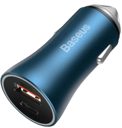 АЗУ Baseus Golden Contactor Pro 40W USB + Type-C синее