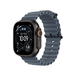 Apple Watch Ultra 3 GPS + Cellular, 49 мм, корпус из черного титана, ремешок Ocean синего цвета