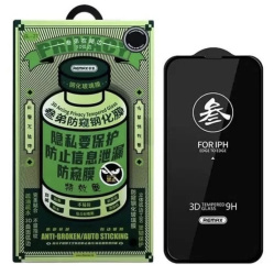 Защитное стекло Remax для iPhone 15 3D антишпион черное