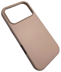 Чехол кожаный LeatherCase MagSafe для iPhone 17 Pro розовый