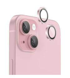 Защитное стекло камеры SupGlass для iPhone 15/15 Plus розовое