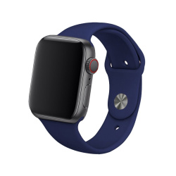 Ремешок для Apple Watch 38/40/41/42 мм силиконовый темно-синий