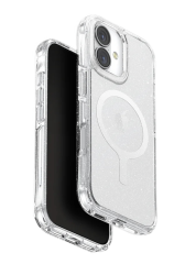 Чехол силиконовый Uniq LifePro Xtreme MagSafe для iPhone 17 прозрачный с блестками