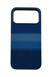 Чехол пластиковый Knit для iPhone 17 Pro Max синий