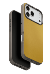 Чехол кожанный Uniq Lyden MagSafe для iPhone 17 Pro желтый