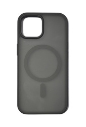 Чехол силиконовый Onzo c MagSafe для iPhone 15 матовый темно-серый