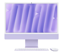 Apple iMac 24" Retina 4,5K (M4 10C CPU, 10C GPU, 2024), 16 ГБ, 256 ГБ SSD, фиолетовый (MWV63)
