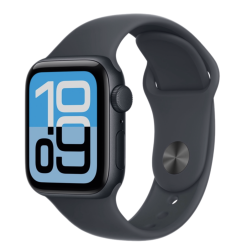 Apple Watch SE 3, 40 мм, корпус из алюминия цвета «тёмная ночь», спортивный ремешок «тёмная ночь»