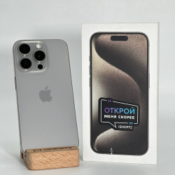 Смартфон Apple iPhone 15 Pro 256Гб &laquo;натуральный титан&raquo; б/у
