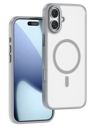 Чехол пластиковый Wiwu Armor Pro с MagSafe для iPhone 17 матовый с серым