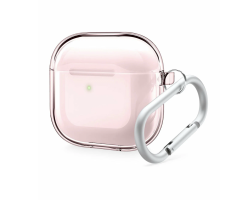 Чехол силиконовый Elago Clear Hang Case для Apple AirPods 4 прозрачный розовый