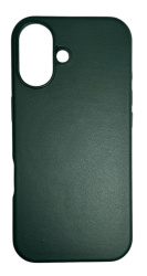 Чехол кожаный LeatherCase MagSafe для iPhone 17 темно-зеленый