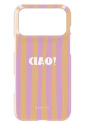 Чехол пластиковый Kkspace для iPhone 17 Pro ciao желто-розовый