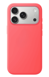 Чехол силиконовый Silicone Case Magsafe для iPhone 17 Pro ярко-коралловый
