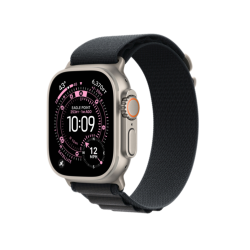 Apple Watch Ultra 3 GPS + Cellular, 49 мм, корпус из натур. титана, ремешок Alpine черного цвета