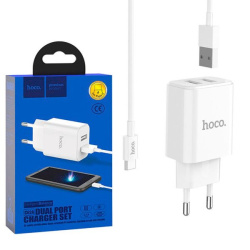 СЗУ Hoco C26 USB + кабель Type-C белое