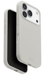 Чехол силиконовый Uniq Lino MagSafe для iPhone 17 Pro светло-серый