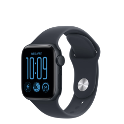 Apple Watch SE 3 (2026), 44 мм, корпус из алюминия цвета &laquo;тёмная ночь&raquo;, спортивный ремешок &laquo;тёмная ночь&raquo;