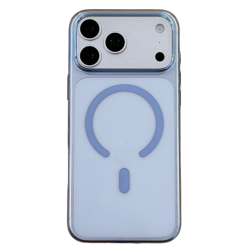 Чехол пластиковый Keephone X-Crystal с MagSafe для iPhone 18 Pro голубой