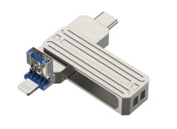 Флешка Wiwu 3 в 1 USB 3.0 256Gb серая