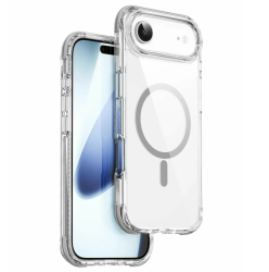 Чехол пластиковый Wiwu Hybrid Ultra с MagSafe для iPhone Air прозрачный с серым