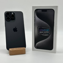 Смартфон Apple iPhone 15 Pro Max 256Гб &quot;черный титан&quot; б/у