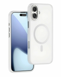 Чехол пластиковый Wiwu Armor Pro с MagSafe для iPhone 17 матовый с белым