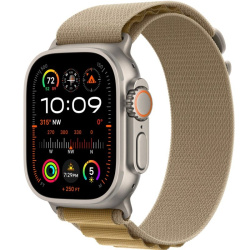 Apple Watch Ultra 2 (2024) GPS + Cellular, 49 мм, корпус из натурального титана, ремешок Alpine цвета "загар"