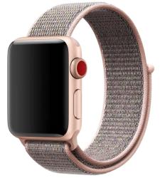 Ремешок для Apple Watch 42/44/45/49 мм спортивный липучка пыльно-розовый