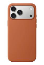 Чехол силиконовый Silicone Case MagSafe для iPhone 17 Pro/18 Pro темно - оранжевый