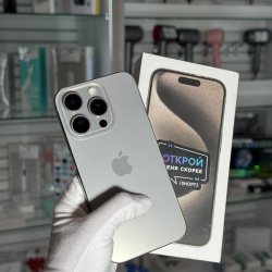 Смартфон Apple iPhone 15 Pro 128Гб "натуральный титан" (eSim)  б/у