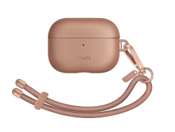 Чехол Uniq Coehl для Apple AirPods Pro 2 коричневый с шнурком