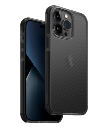 Чехол Uniq Combat для iPhone 14 Pro затемненный под карбон