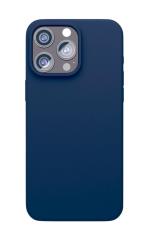 Чехол силиконовый VLP Aster для iPhone 15 Pro Max темно-синий