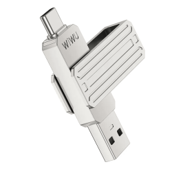 Флешка Wiwu 2 в 1 USB 3.2 512Gb серая
