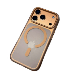 Чехол силиконовый Keephone Mococo с MagSafe для iPhone 17 Pro Max оранжевый