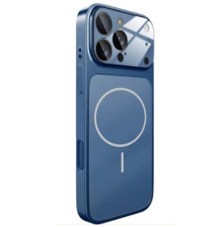 Чехол пластиковый AG Glass с MagSafe для iPhone 17 Pro Max синий
