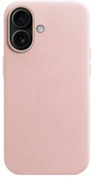 Чехол кожаный LeatherCase MagSafe для iPhone 17 розовый