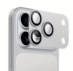 Защитная накладка на блок камер Глазурь для iPhone 18 Pro Max серебристая