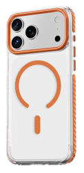 Чехол силиконовый Keephone Shockstar с MagSafe для iPhone 17 Pro Max оранжевый