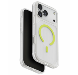 Чехол Uniq Combat Active MagSafe для iPhone 17 Pro Max прозрачный с желтым шнурком