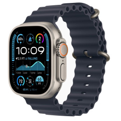 Apple Watch Ultra 2 (2024) GPS + Cellular, 49 мм, корпус из натурального титана, ремешок Ocean темно-синего цвета