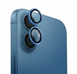 Защитное стекло камеры Глазурь для iPhone 16/16 Plus 3D ультрамарин
