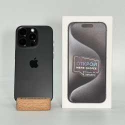 Смартфон Apple iPhone 15 Pro 256Гб "черный титан" б/у