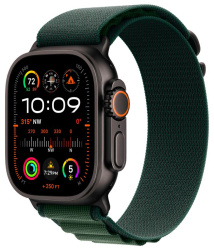 Apple Watch Ultra 2 (2024) GPS + Cellular, 49 мм, корпус из черного титана, ремешок Alpine зеленого цвета